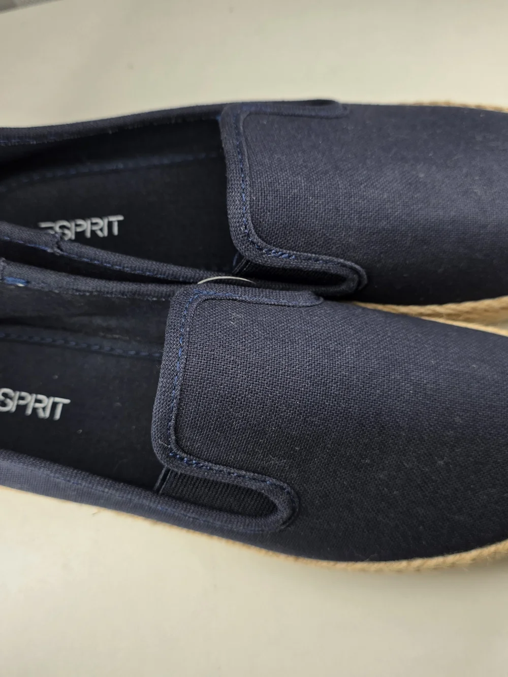Esprit Navy Canvas Slip-On Espadrilles Size 9M